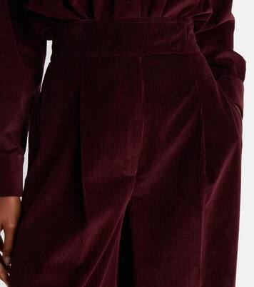 High-rise cotton corduroy wide-leg pants | Max Mara