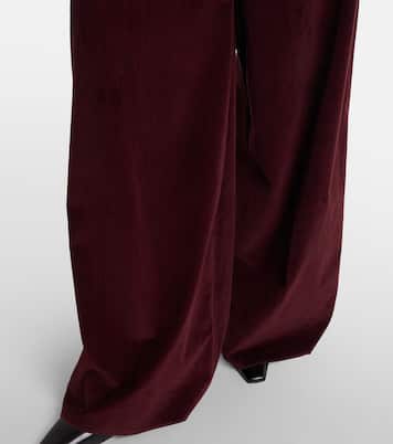 High-rise cotton corduroy wide-leg pants | Max Mara