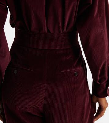 High-rise cotton corduroy wide-leg pants | Max Mara