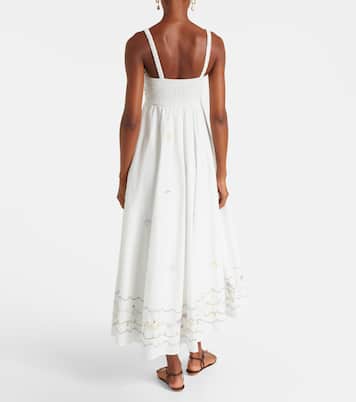 Giulia embroidered cotton maxi dress | Alémais