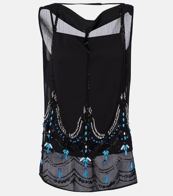 Besticktes Top aus Jersey | Xu Zhi