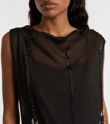 Besticktes Top aus Jersey | Xu Zhi