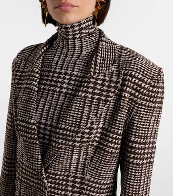 Houndstooth cropped blazer | Norma Kamali
