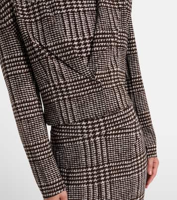 Houndstooth cropped blazer | Norma Kamali
