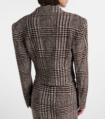 Houndstooth cropped blazer | Norma Kamali