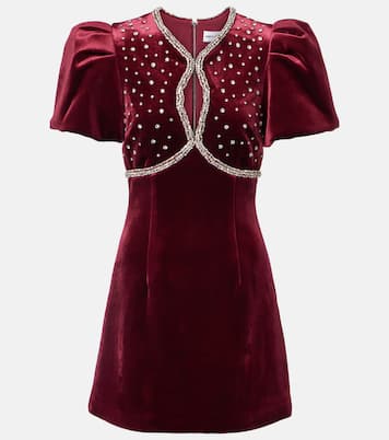 Edwiena embellished velvet minidress | Rebecca Vallance