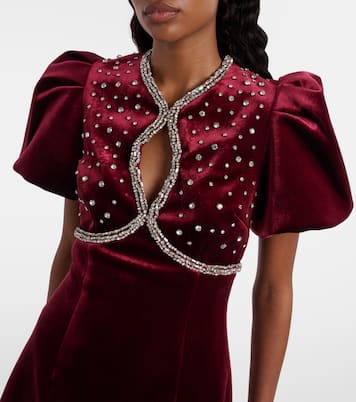 Edwiena embellished velvet minidress | Rebecca Vallance