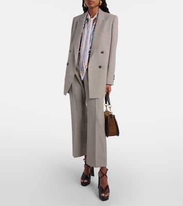 Blazer en laine mélangée à carreaux | Etro