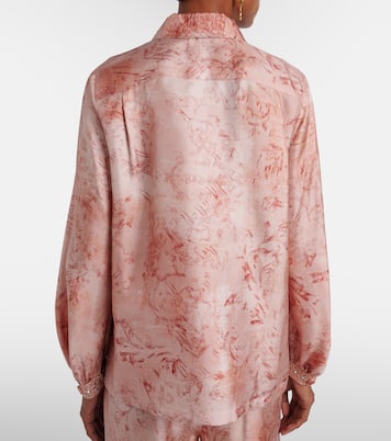 Crespo embellished printed twill shirt | Max Mara