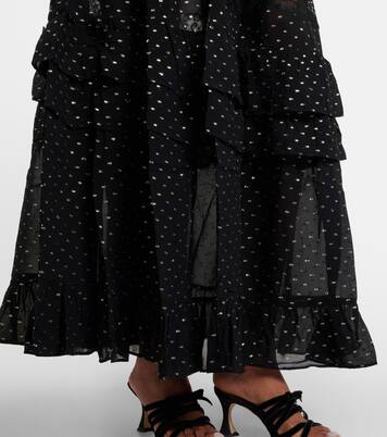 Jupe longue à pois et dentelle | Self-Portrait