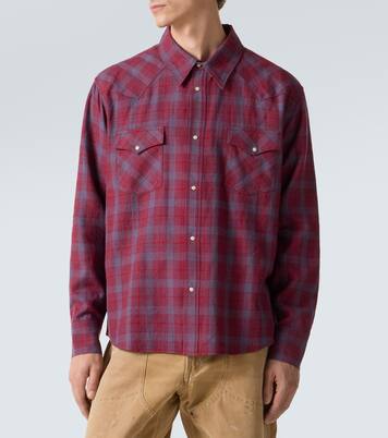 Four Corners checked wool and linen shirt | Visvim