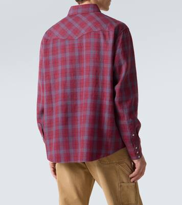 Four Corners checked wool and linen shirt | Visvim