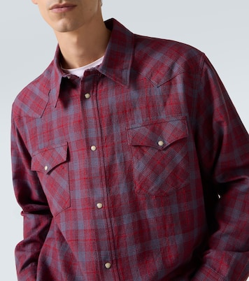 Four Corners checked wool and linen shirt | Visvim