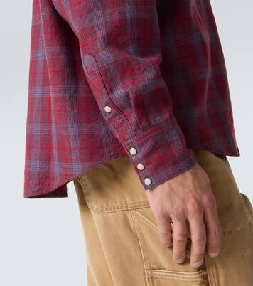 Four Corners checked wool and linen shirt | Visvim