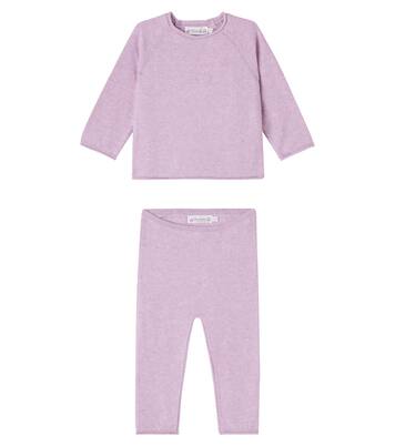 Loana cotton and cashmere sweater and pants set | Bonpoint