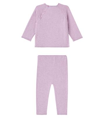 Loana cotton and cashmere sweater and pants set | Bonpoint