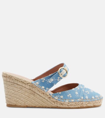 Espadrilles compensées Farah en denim | Malone Souliers