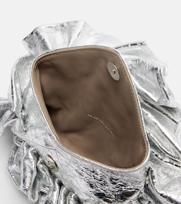 Clutch aus Metallic-Leder | Dries Van Noten