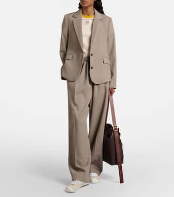 Ballet Runner 2.0 suede-trimmed leather sneakers | Loewe