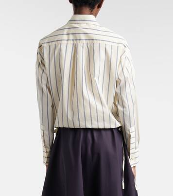 Striped cotton and silk shirt | Moncler
