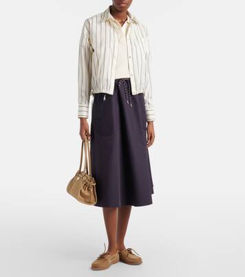 Striped cotton and silk shirt | Moncler