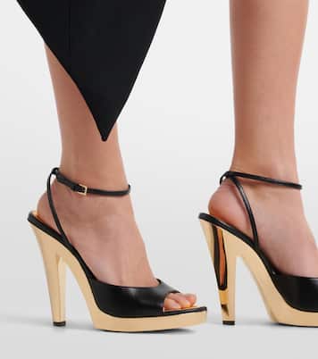 Sandalias Gala de piel con plataforma | Paris Texas