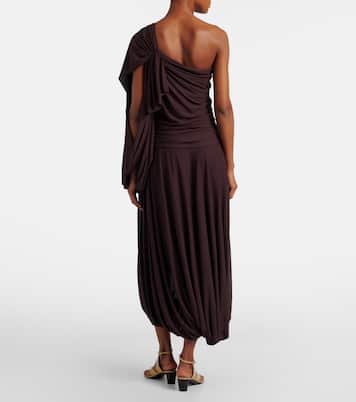 Gabri draped one-shoulder jersey midi dress | Proenza Schouler