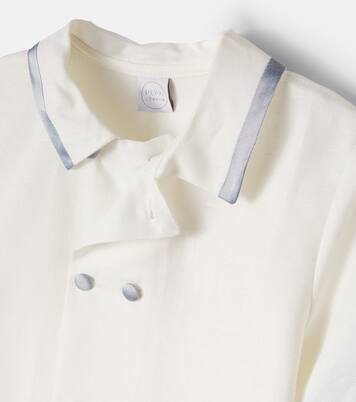 Silk-trimmed linen and cotton shirt | Pepa London