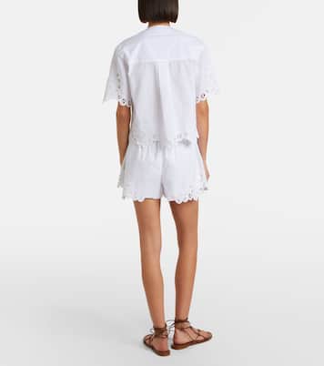 Vivaldi刺绣棉质短裤 | Veronica Beard