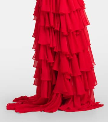 Vestido largo asimétrico a capas | Xu Zhi