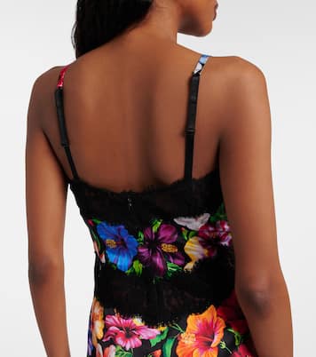 Minikleid aus einem Seidengemisch mit Spitze | Dolce&Gabbana