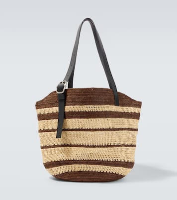 Sac seau Paula's Ibiza Loop en raphia | Loewe