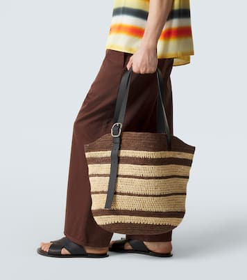 Sac seau Paula's Ibiza Loop en raphia | Loewe