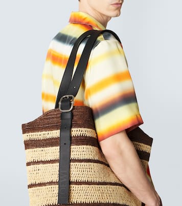 Sac seau Paula's Ibiza Loop en raphia | Loewe