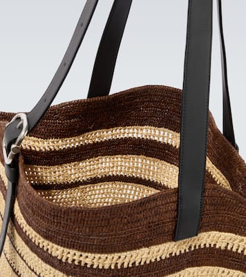 Sac seau Paula's Ibiza Loop en raphia | Loewe