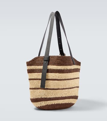 Sac seau Paula's Ibiza Loop en raphia | Loewe