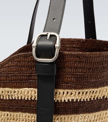 Sac seau Paula's Ibiza Loop en raphia | Loewe