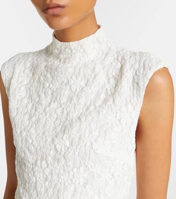 Ruched lace-trimmed maxi dress | Rotate