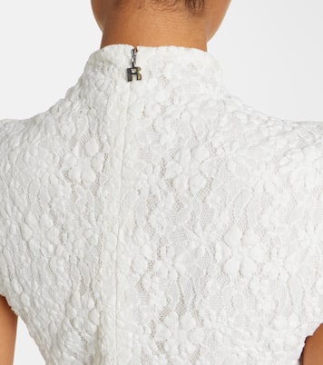Ruched lace-trimmed maxi dress | Rotate