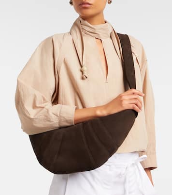 Croissant Medium leather shoulder bag  | Lemaire