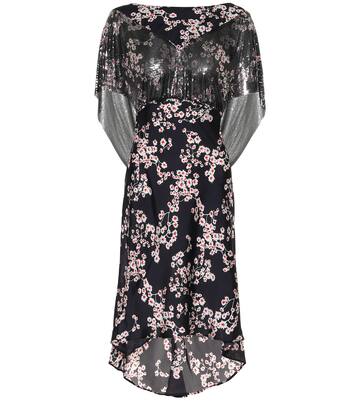 Robe midi imprimée en satin à ornements | Rabanne
