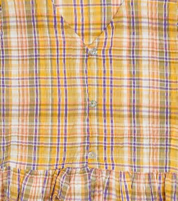 Andrea checked cotton-blend top | The New Society