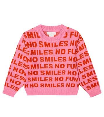 Cotton-blend intarsia knit sweater | Stella McCartney Kids