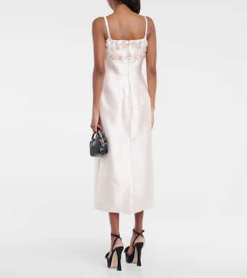 Abito in seta e lana con decorazioni | Miu Miu