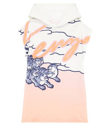 Rainbow printed cotton-blend dress | Kenzo Kids
