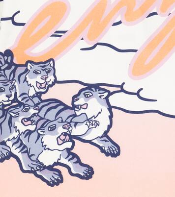 Rainbow printed cotton-blend dress | Kenzo Kids