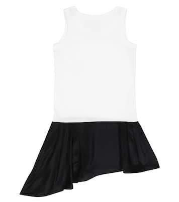 Logo jersey and satin dress | MM6 Maison Margiela Kids