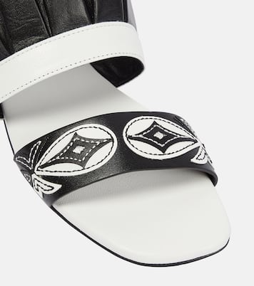 Embroidered leather sandals | Pucci