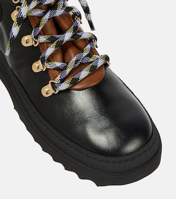 x Fusalp印花皮革及踝靴 | Pucci