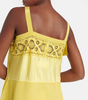 Abito midi in misto seta con pizzo | Maison Margiela